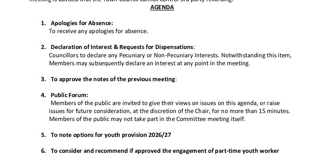 00 Agenda Employment Committee November 4th 2025
